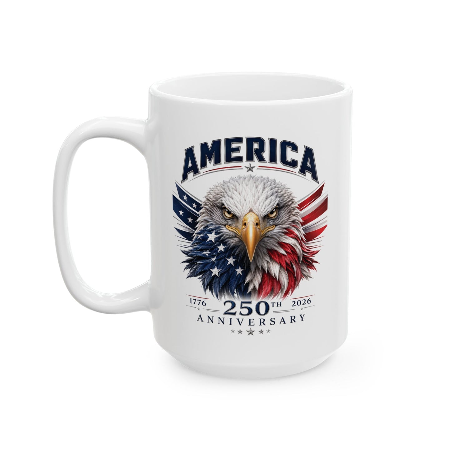 America 250: American Eagle Ceramic Mug, (11oz, 15oz)