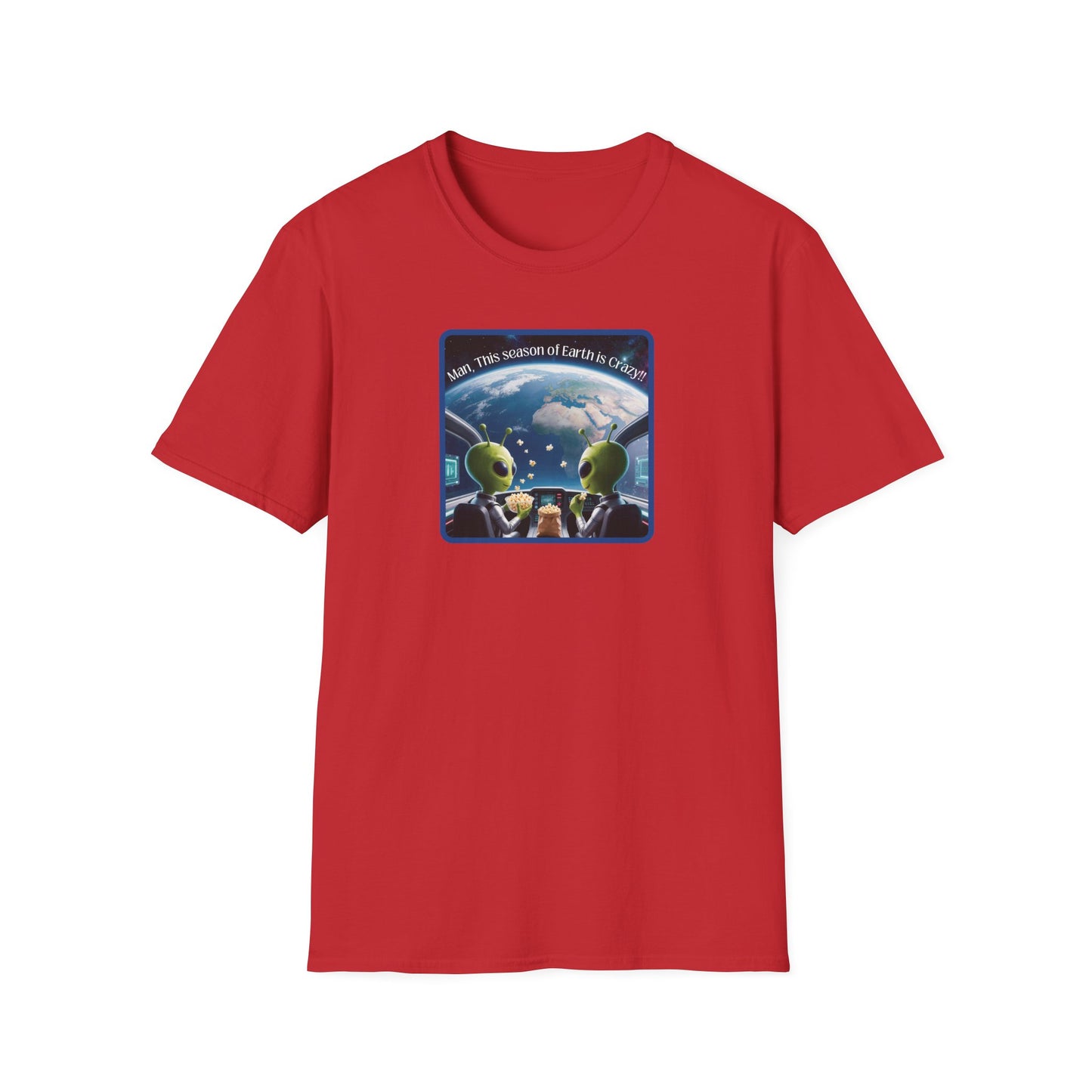 Extraterrestrials Enjoying the Show Unisex Softstyle T-Shirt