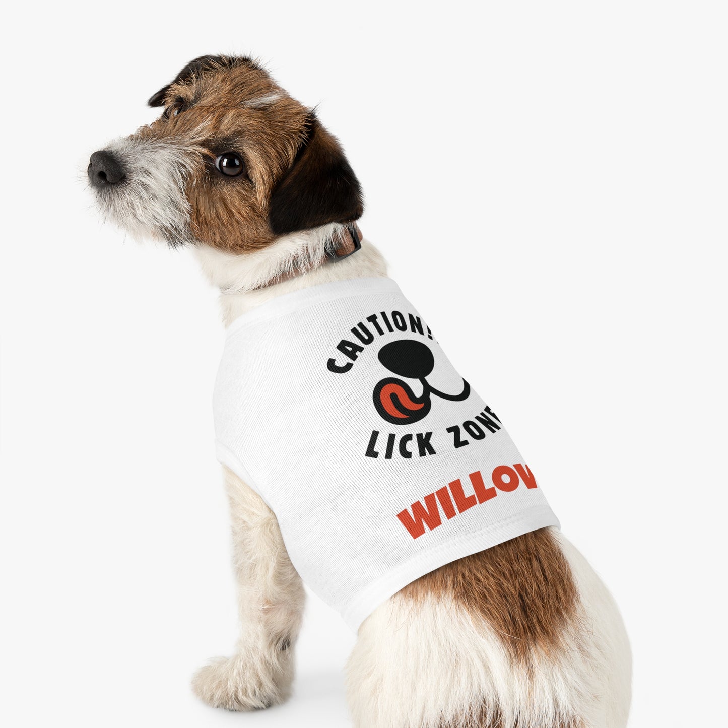 Caution Lick Zone PERSONALIZED Pet Tank Top