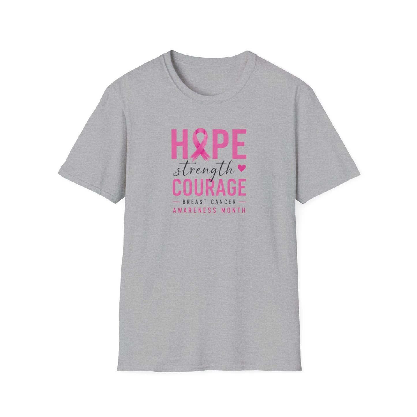 Hope Strength Courage  Unisex Softstyle T-Shirt