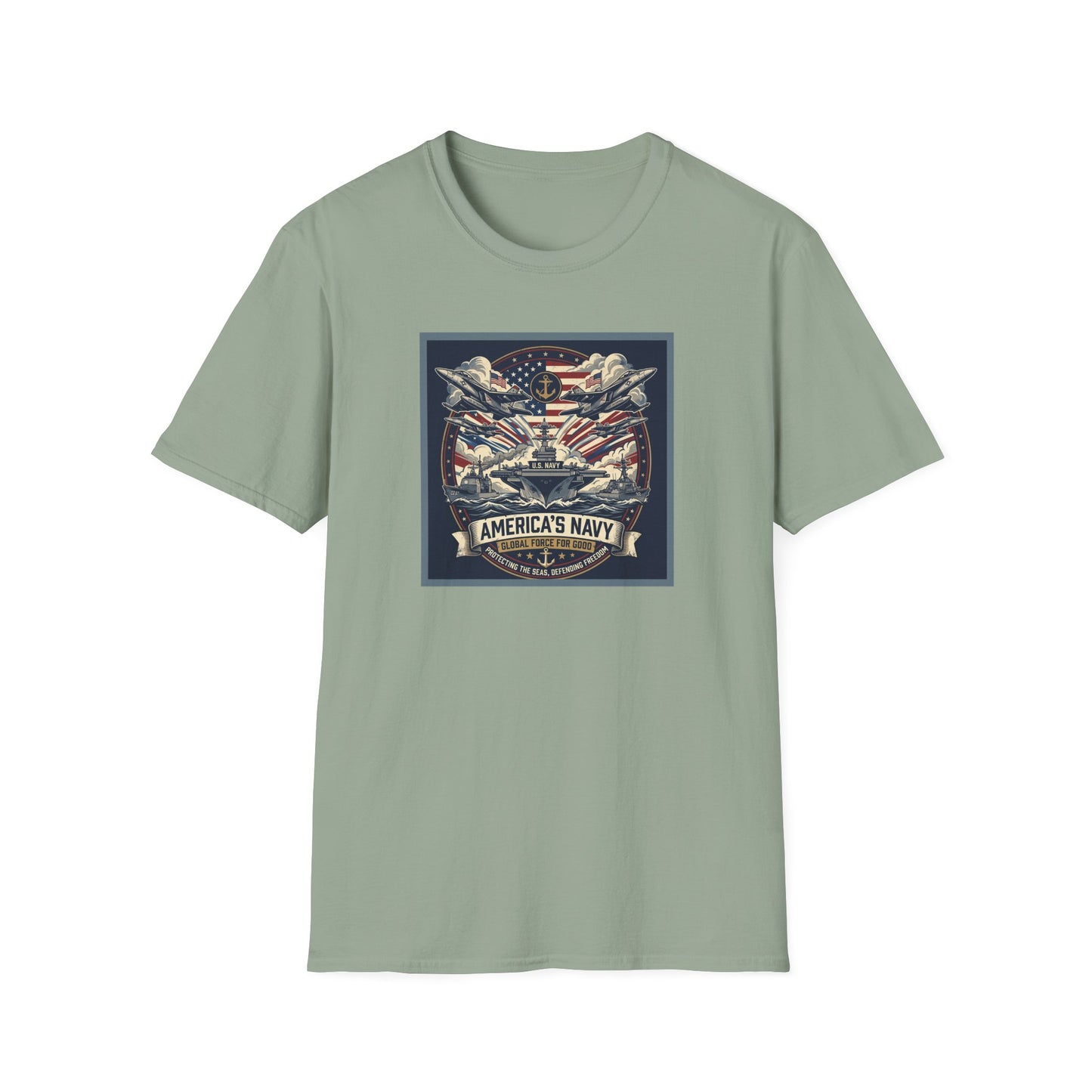 America's Navy Defending Freedom Unisex Softstyle T-Shirt