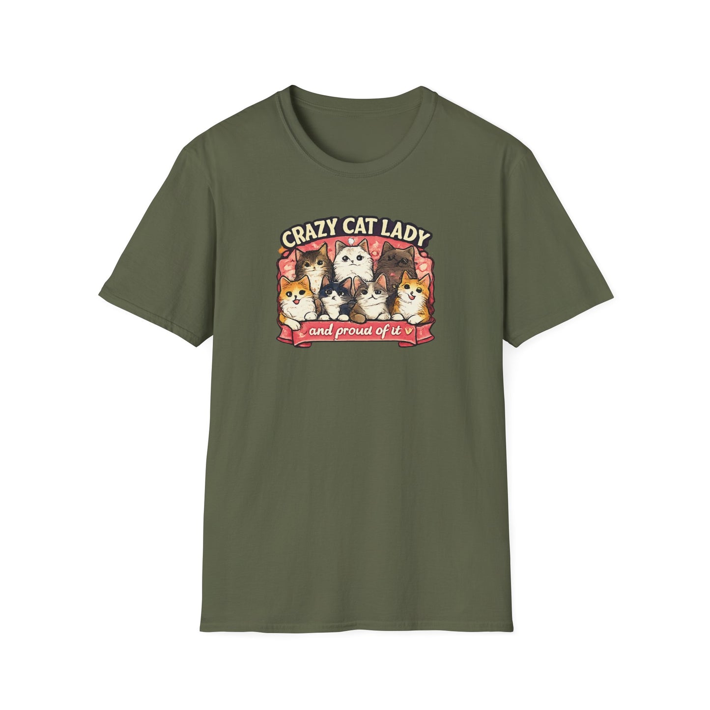 Crazy Cat Lady Unisex Softstyle T-Shirt