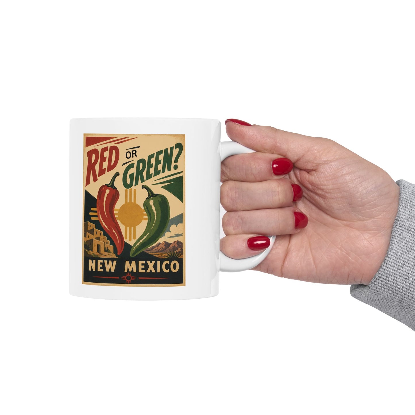 Red or Green?Ceramic Mug, (11oz, 15oz)