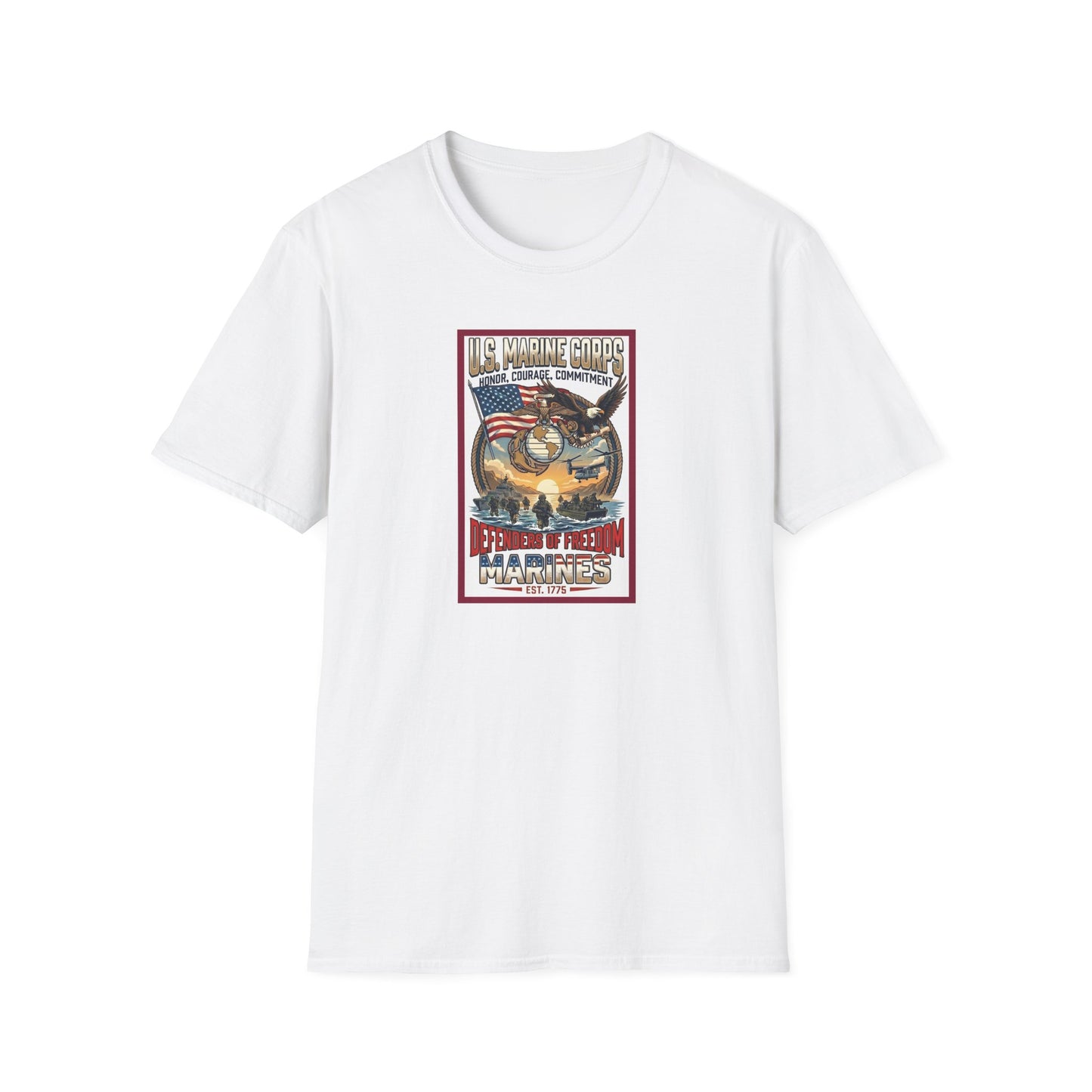 U.S. Marine Corps Honor, Courage, Commitment Unisex Softstyle T-Shirt