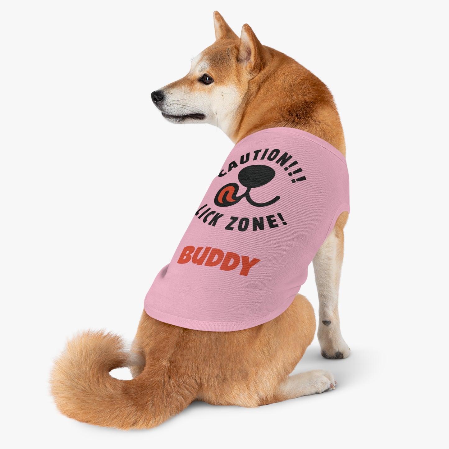 Caution Lick Zone PERSONALIZED Pet Tank Top