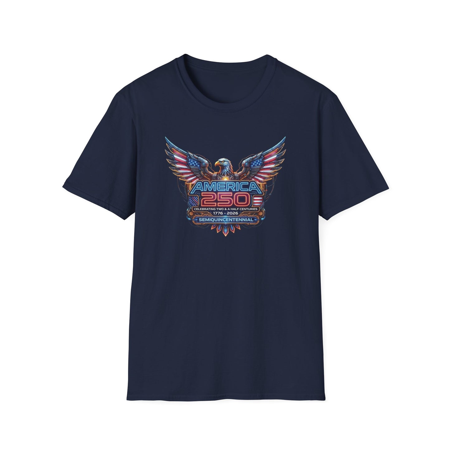 America 250: Cyberpunk American Eagle Unisex Softstyle T-Shirt