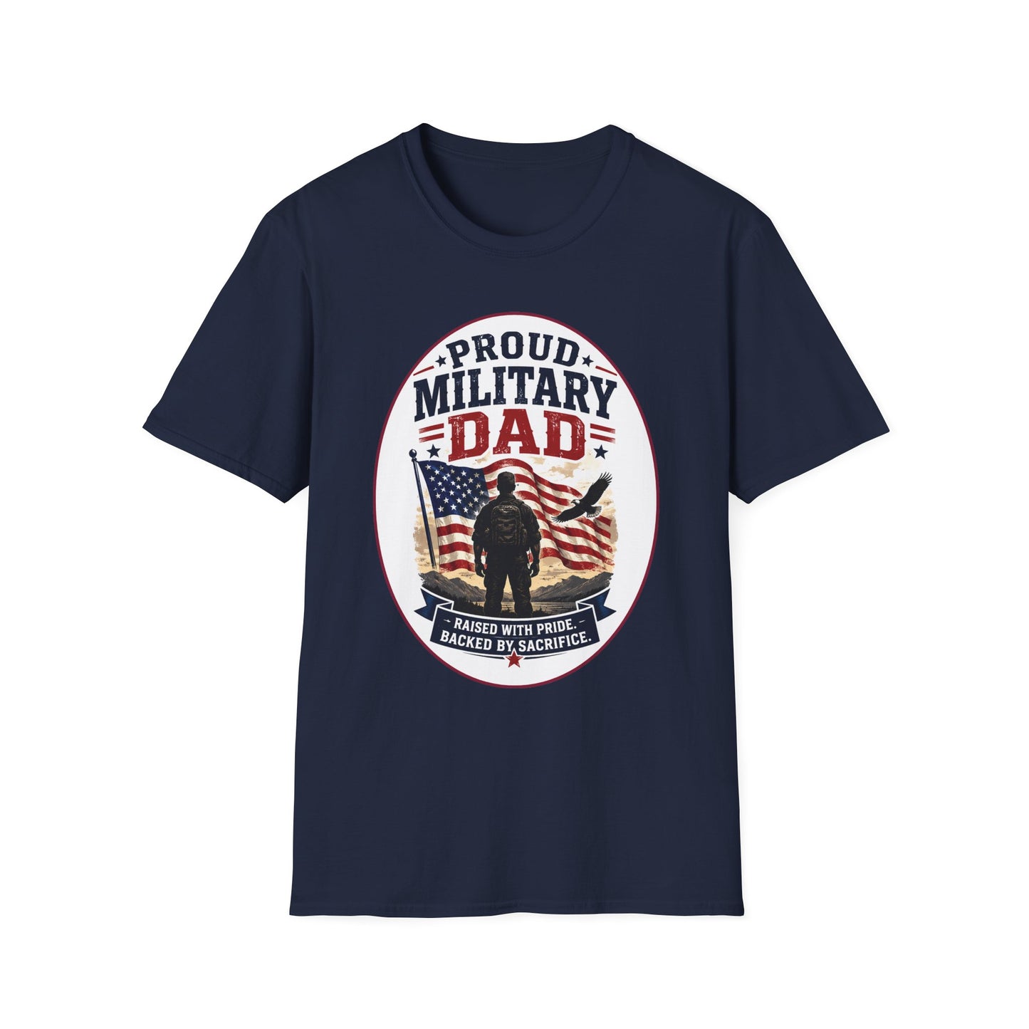 Proud Military Dad Unisex Softstyle T-Shirt