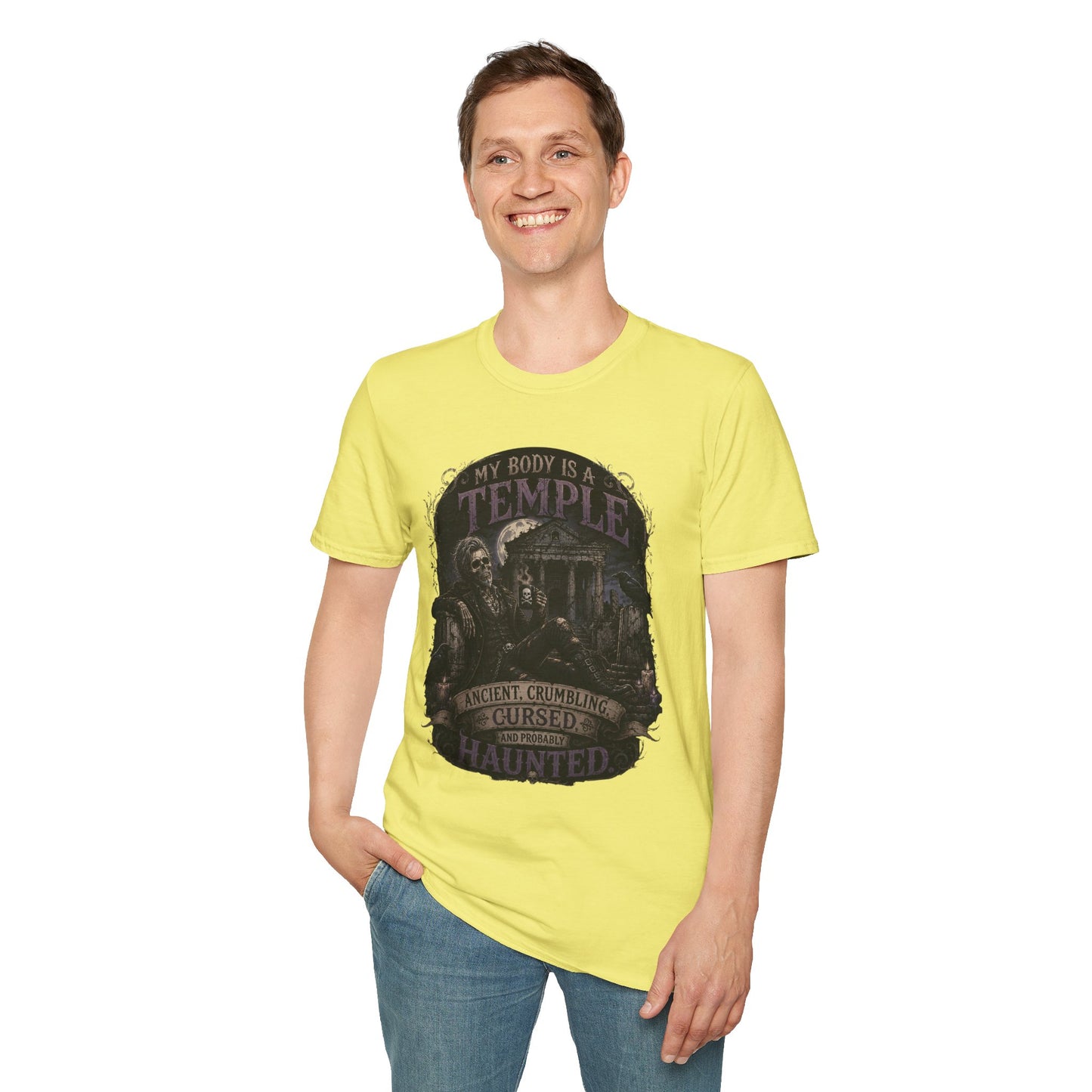 Body a Temple - Male Unisex Softstyle T-Shirt