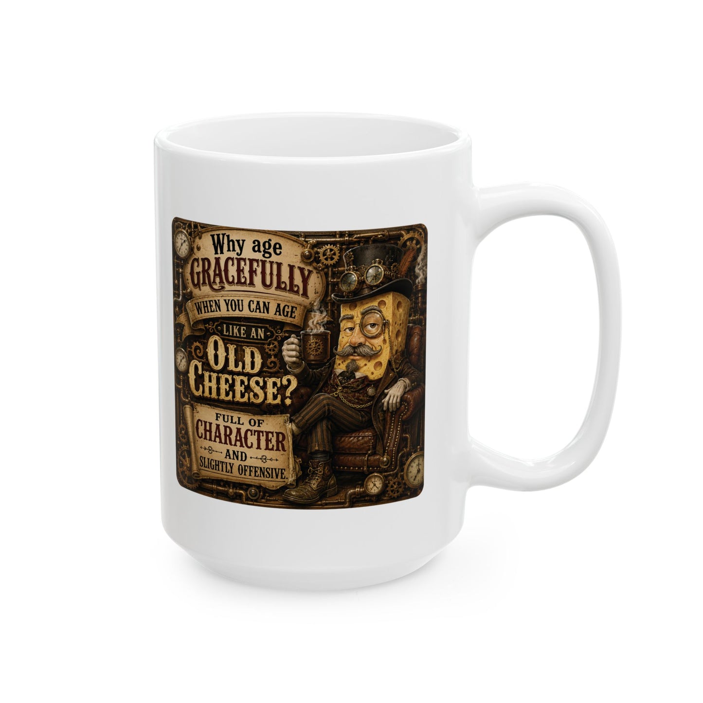Old Cheese Ceramic Mug (11oz, 15oz)