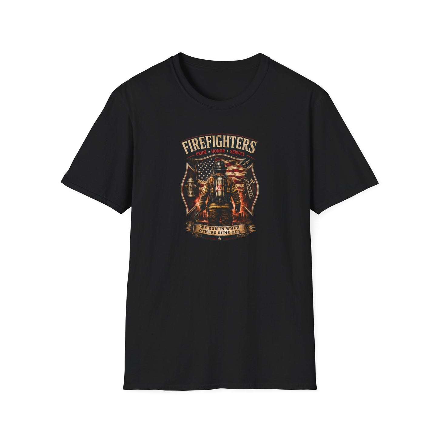 Firefighters: Pride, Honor, Service Unisex Softstyle T-Shirt