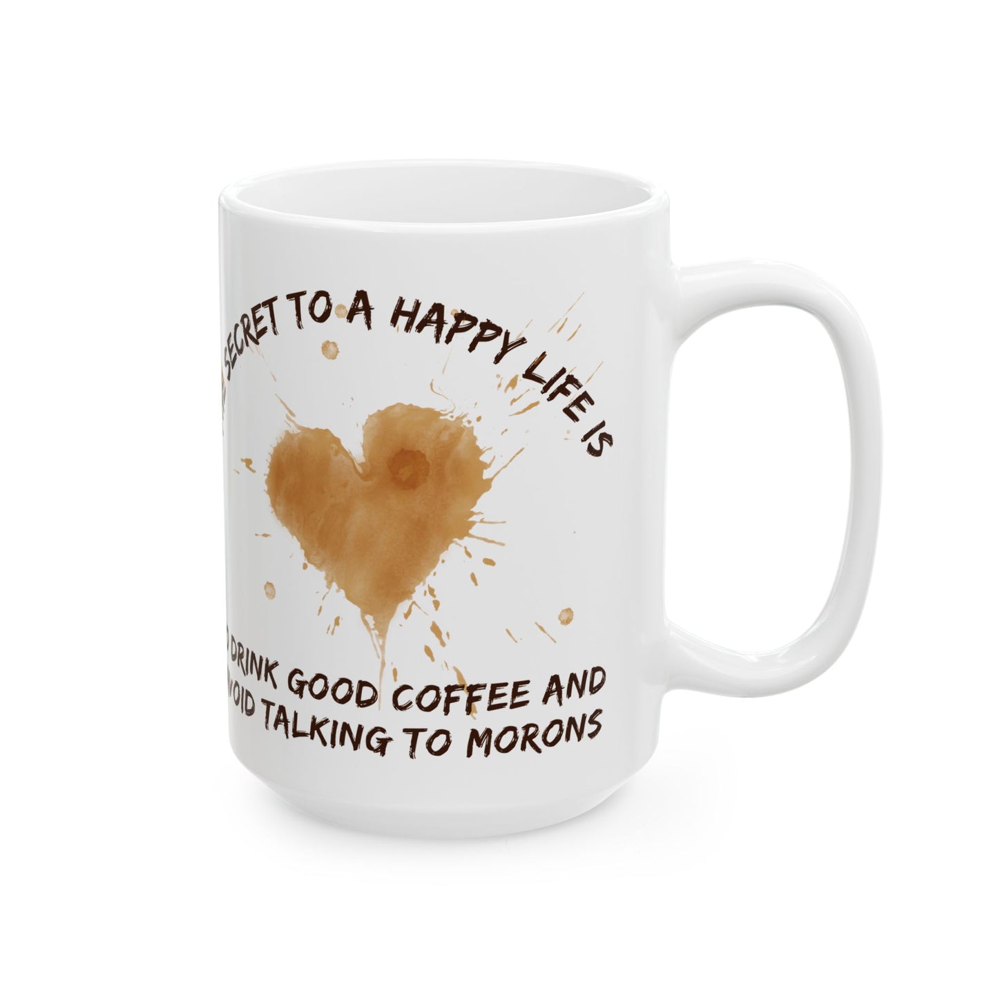 Secret to a Happy Life: Good Coffee Ceramic Mug