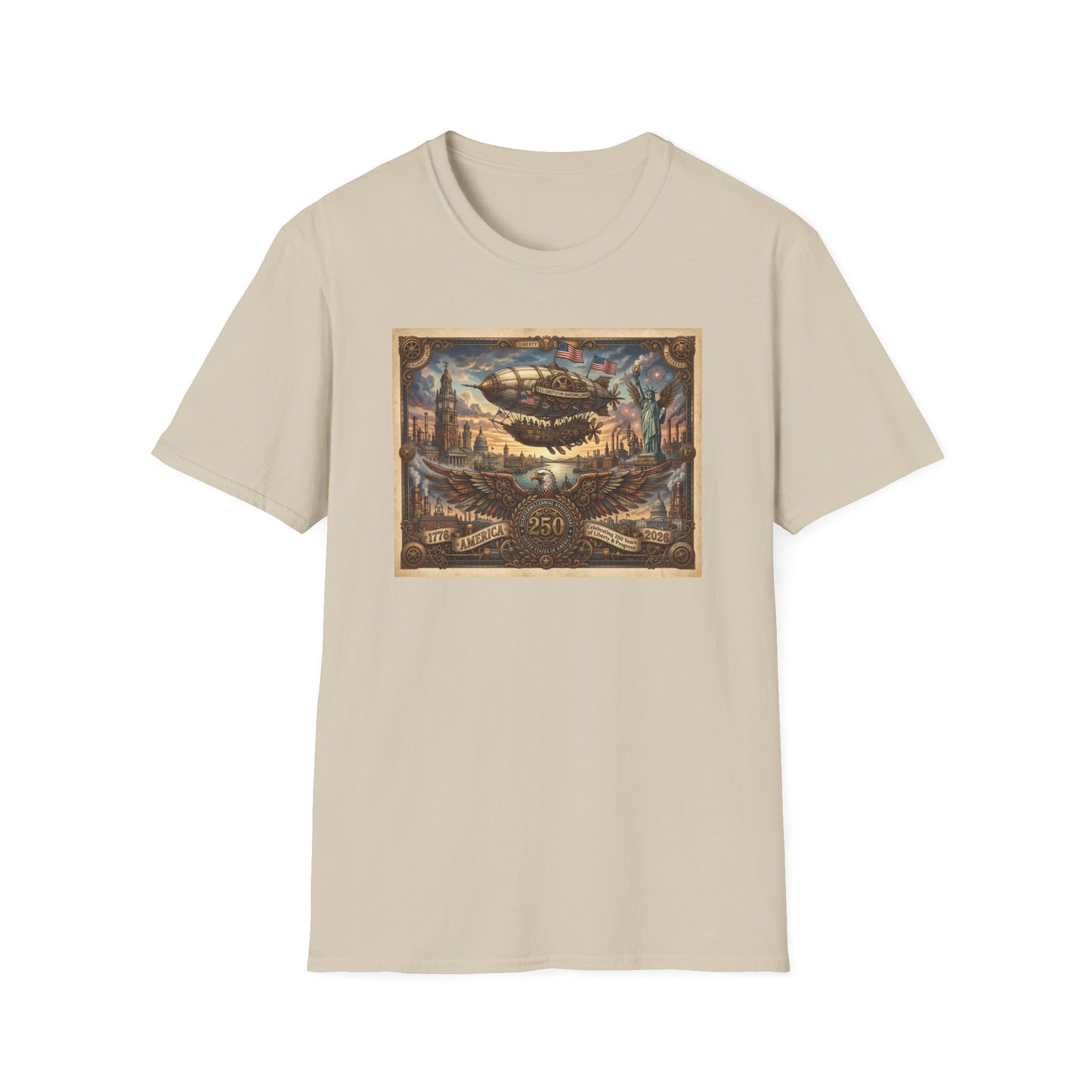 Copy of America 250: Steampunk Unisex Softstyle T-Shirt