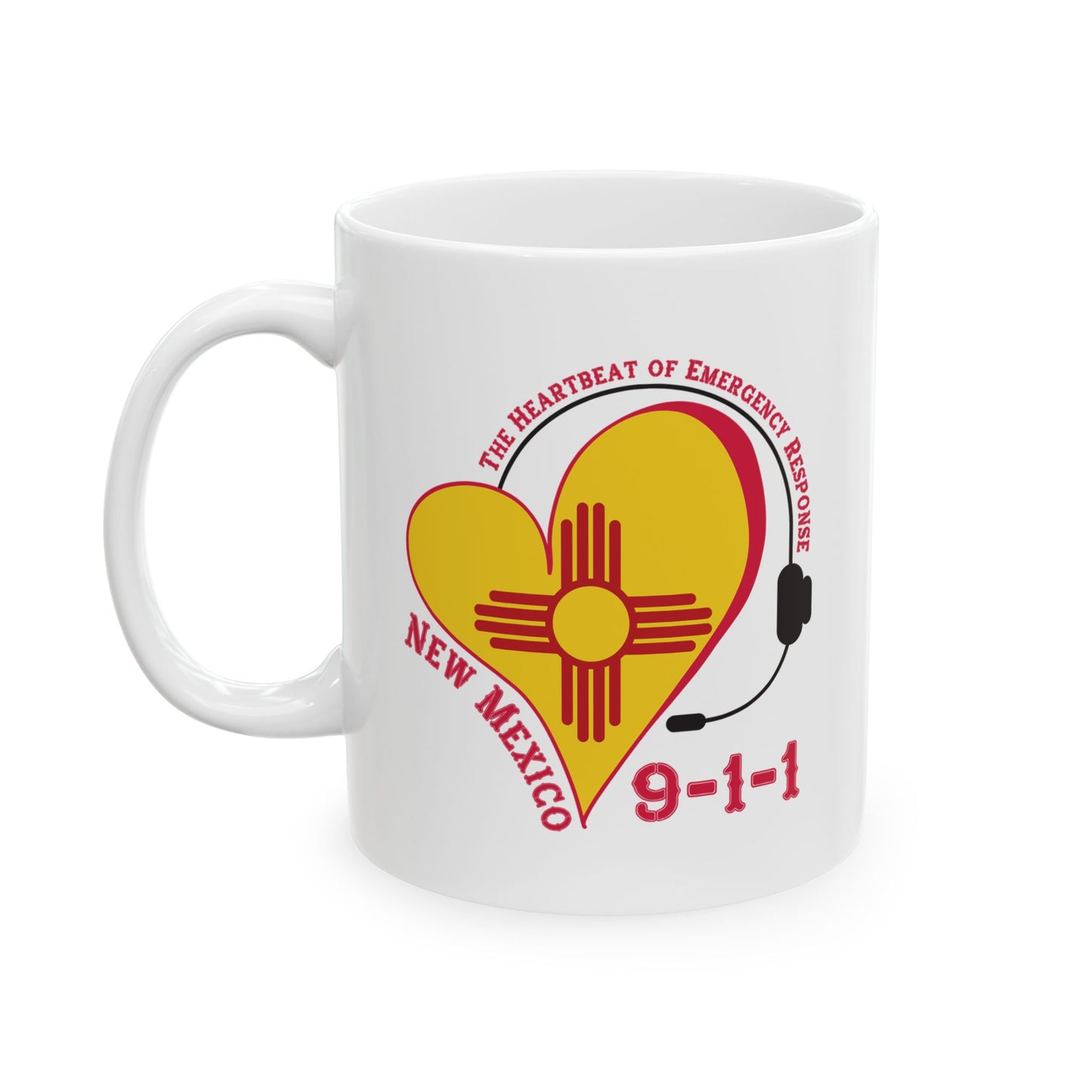 New Mexico 911 Heartbeat Ceramic Mug (11oz, 15oz)