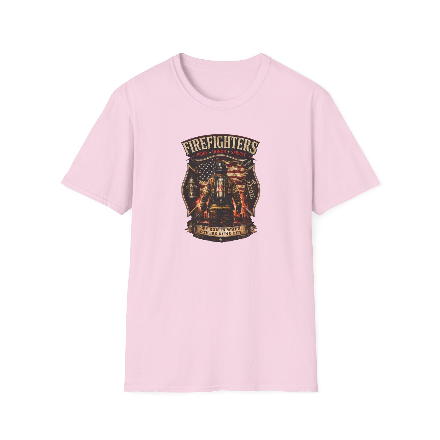 Firefighters: Pride, Honor, Service Unisex Softstyle T-Shirt