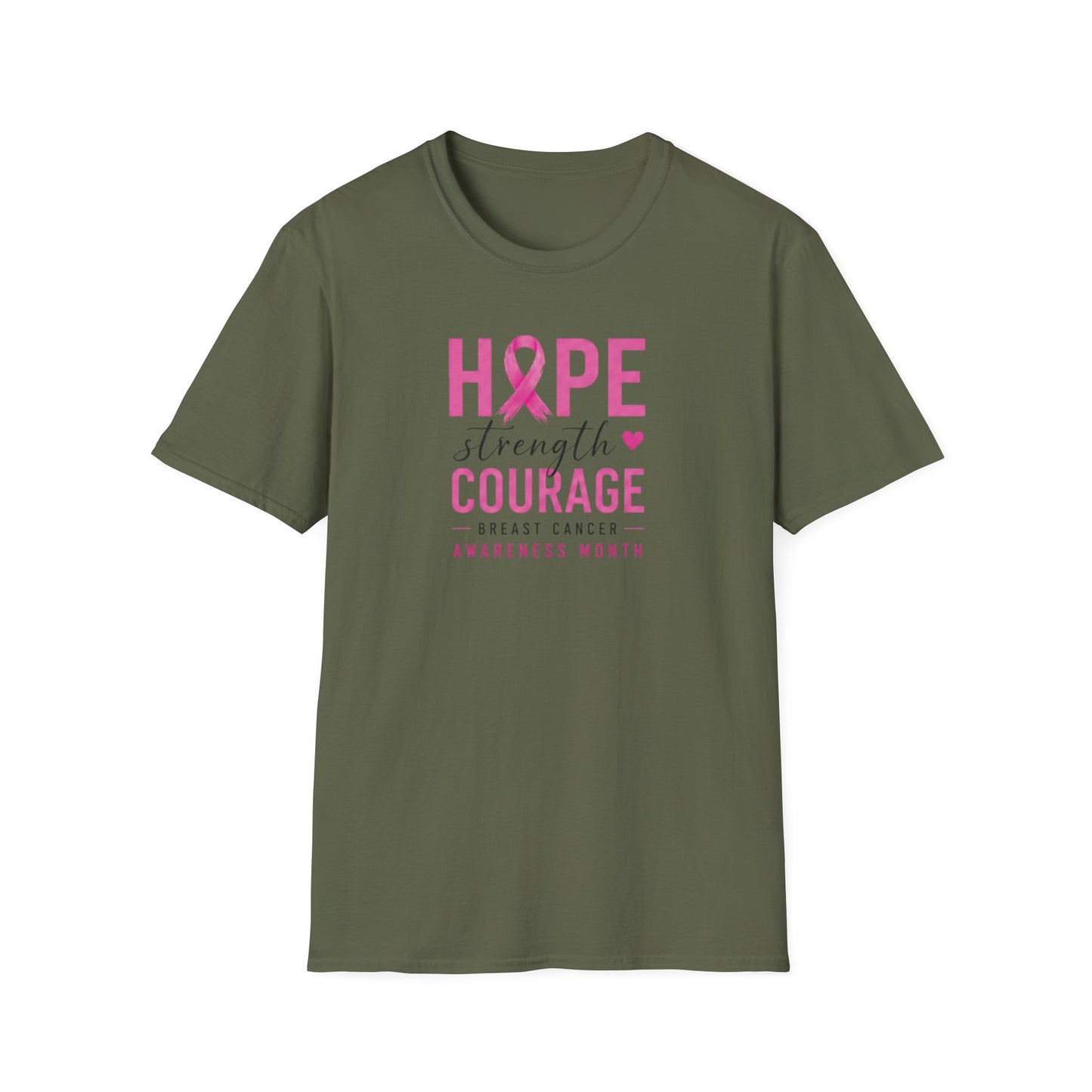 Hope Strength Courage  Unisex Softstyle T-Shirt