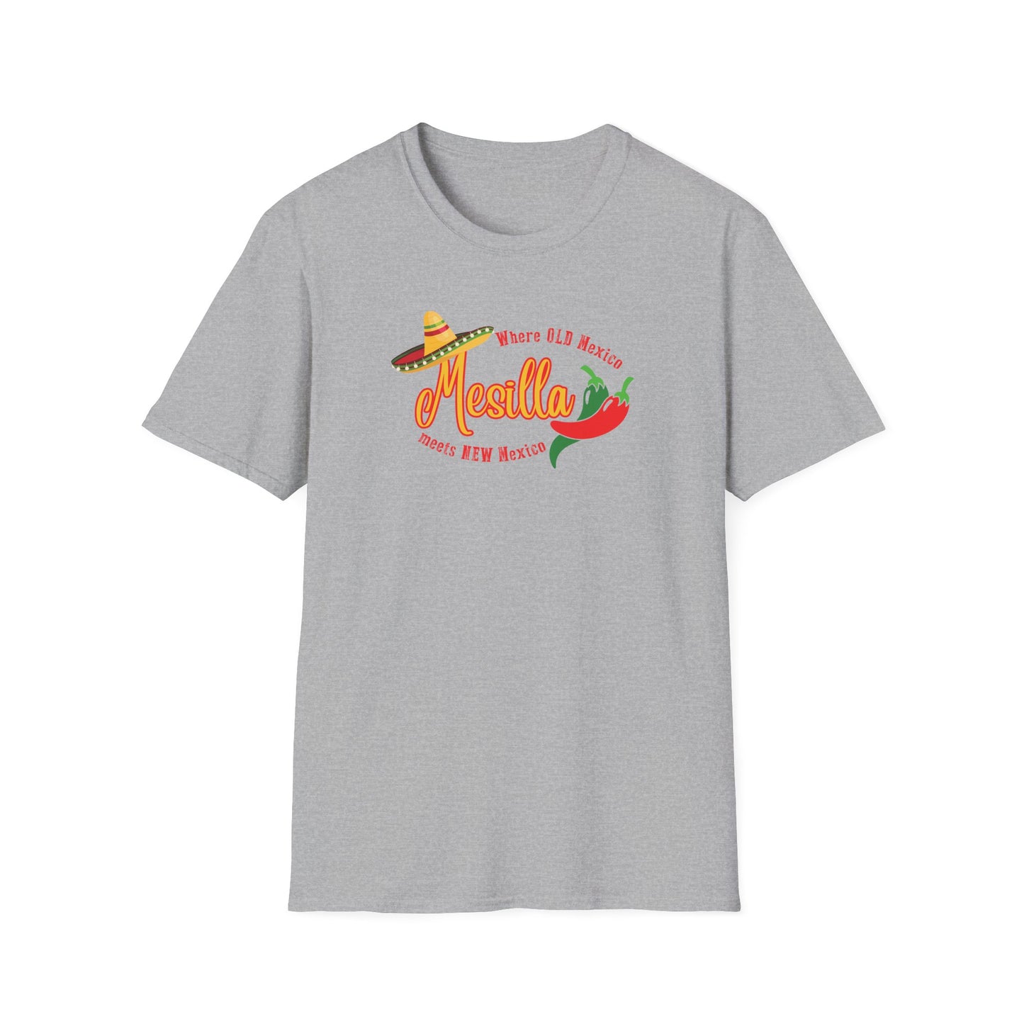 Where Old Mexico Meets New Mexico Unisex Softstyle T-Shirt