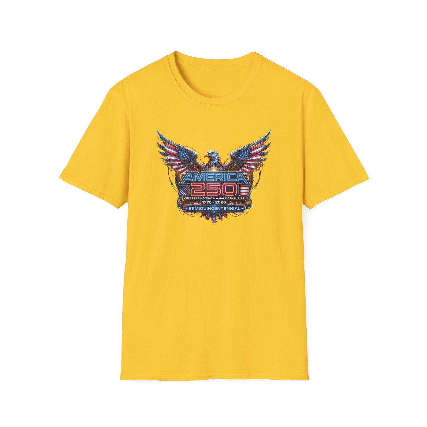 America 250: Cyberpunk American Eagle Unisex Softstyle T-Shirt
