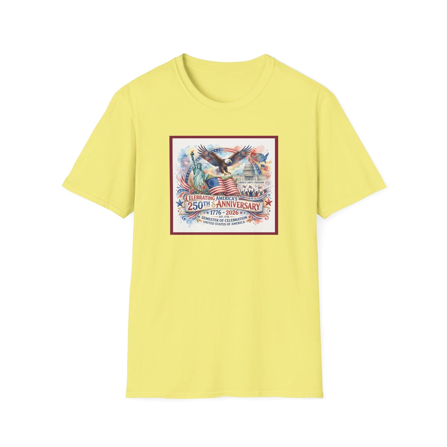 America 250: Watercolor Unisex Softstyle T-Shirt
