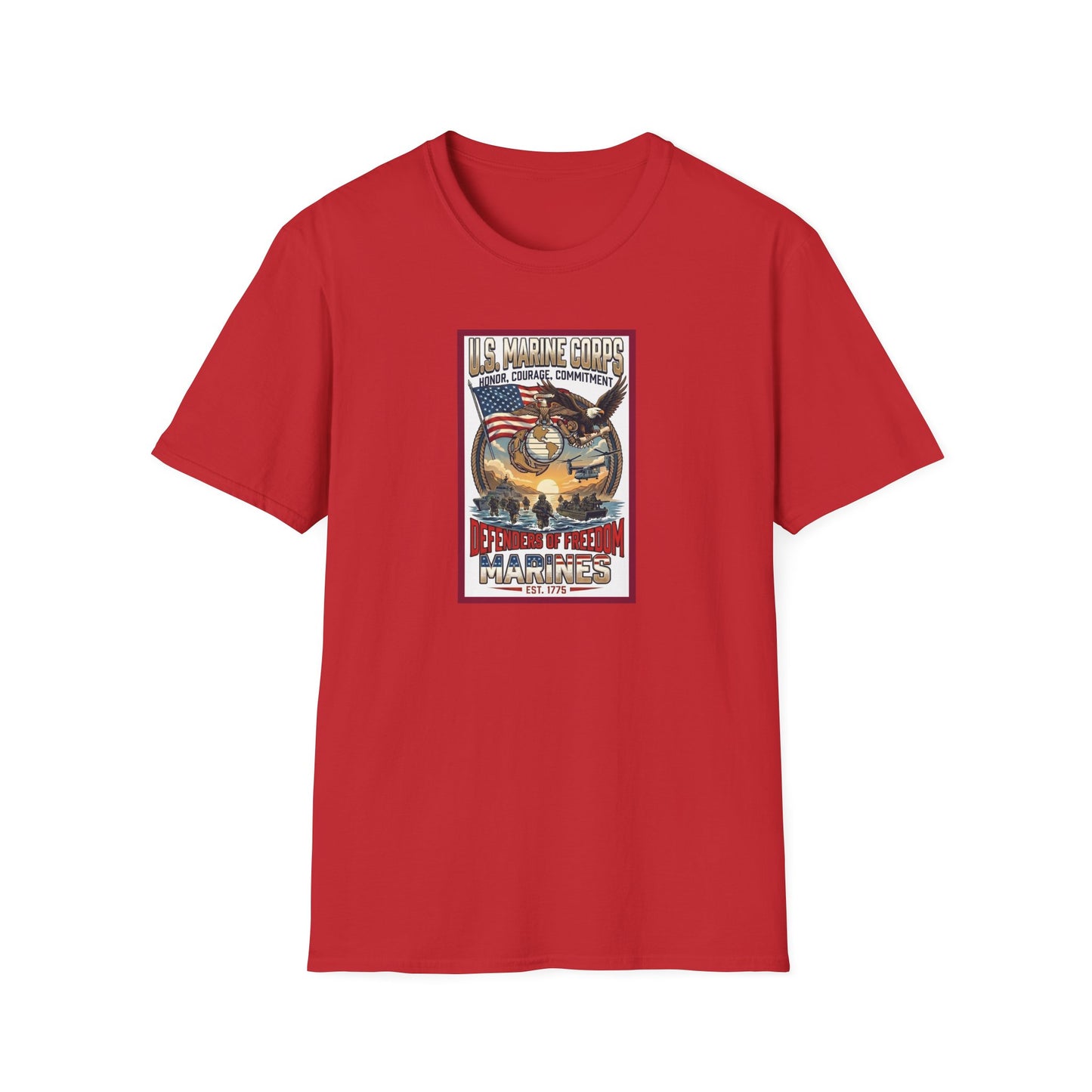 U.S. Marine Corps Honor, Courage, Commitment Unisex Softstyle T-Shirt
