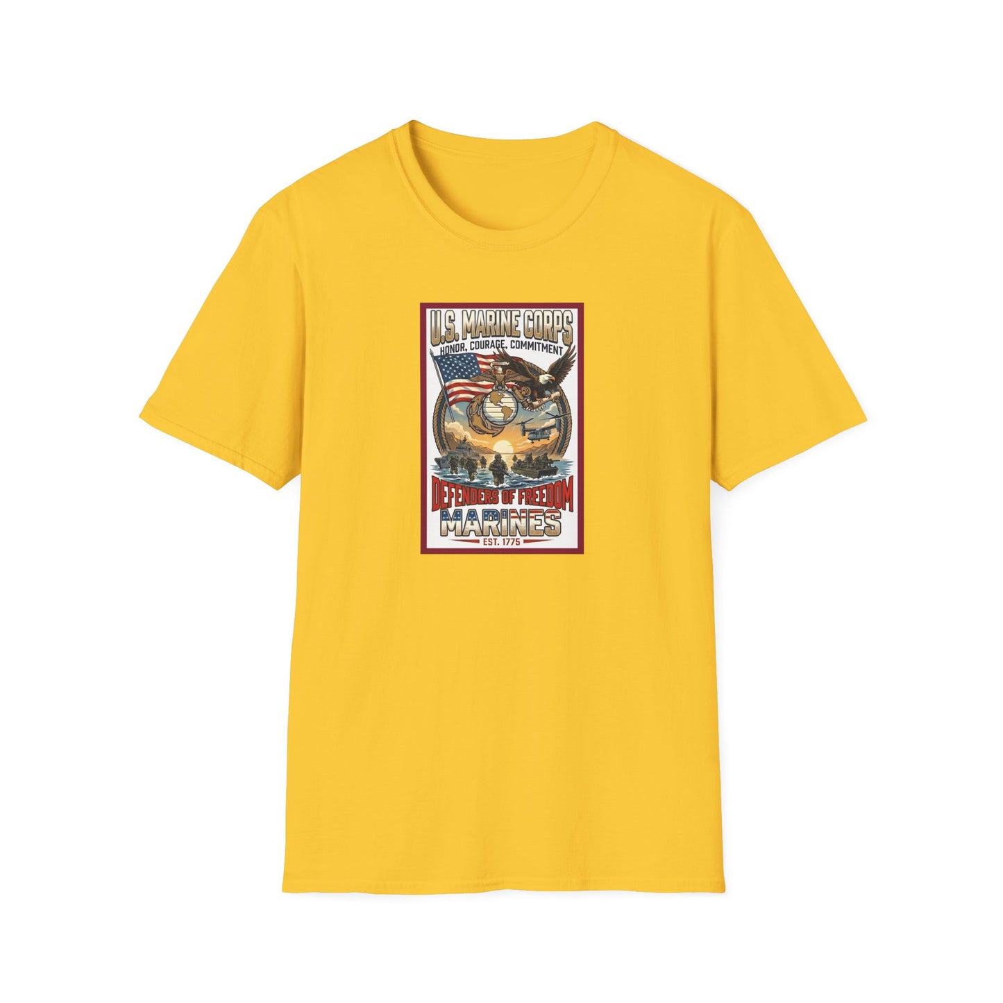 U.S. Marine Corps Honor, Courage, Commitment Unisex Softstyle T-Shirt