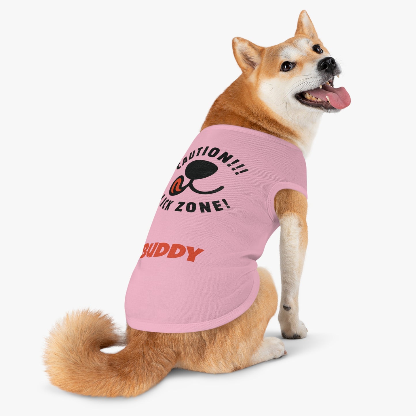Caution Lick Zone PERSONALIZED Pet Tank Top