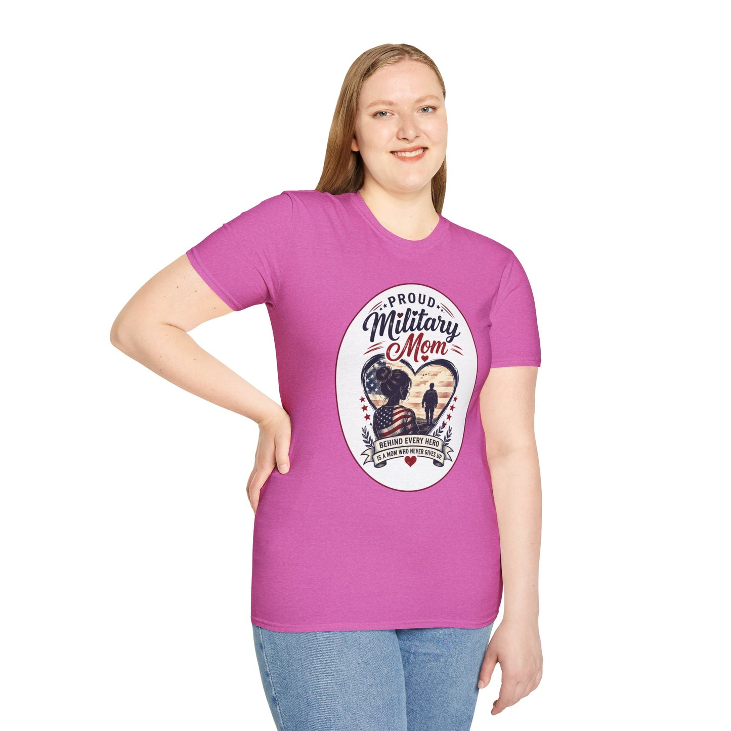 Proud Military Mom Unisex Softstyle T-Shirt