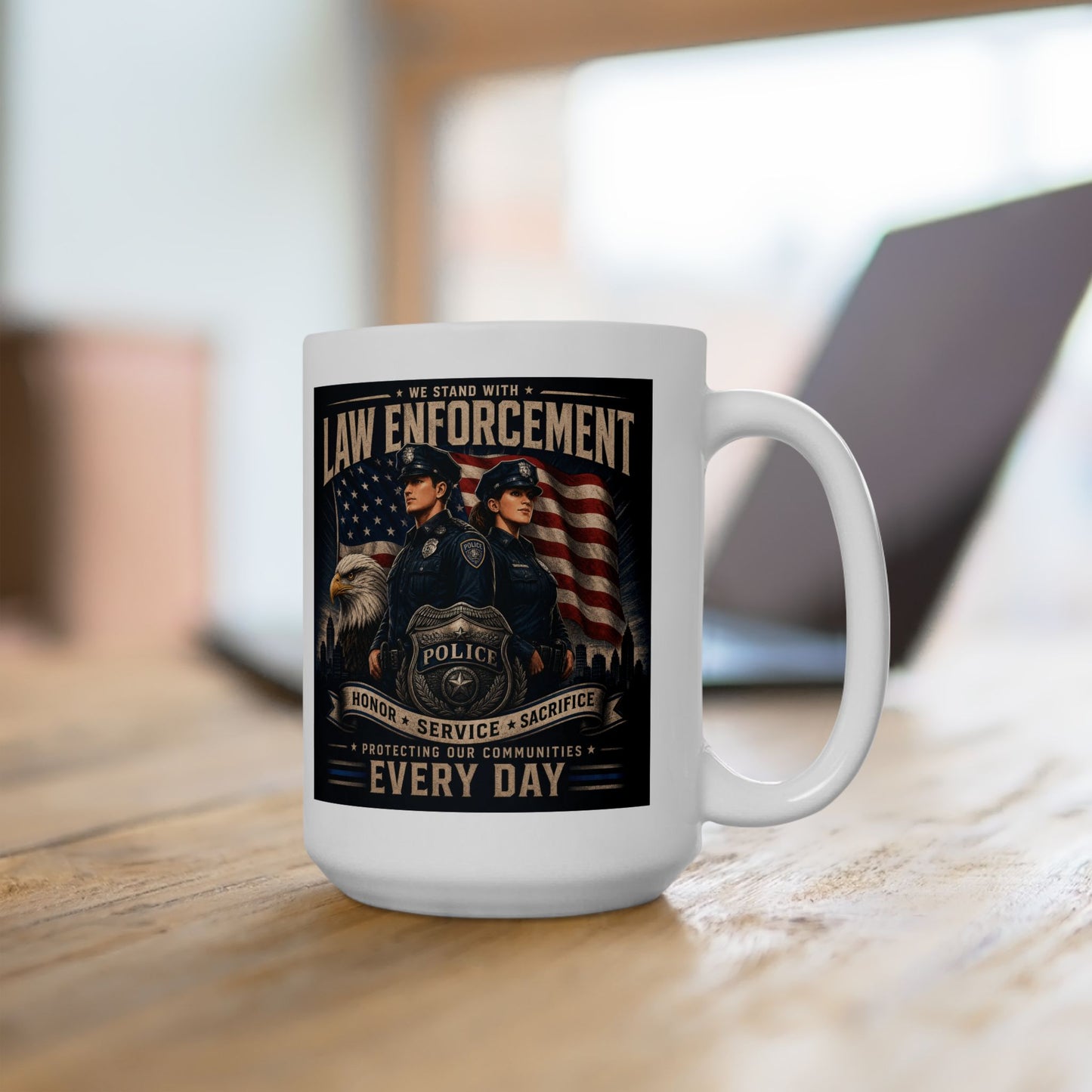 Support Law Enforcement Ceramic Mug (11oz, 15oz)