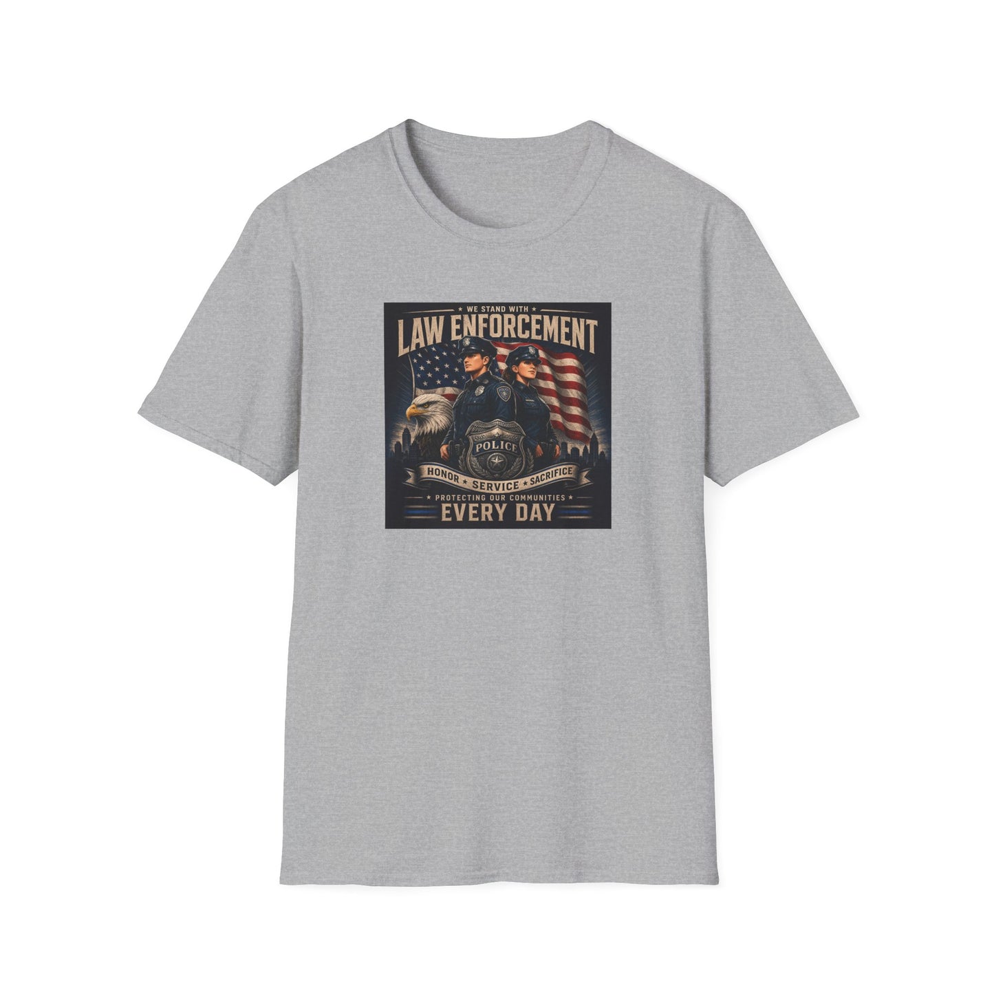Support Law Enforcement Unisex Softstyle T-Shirt