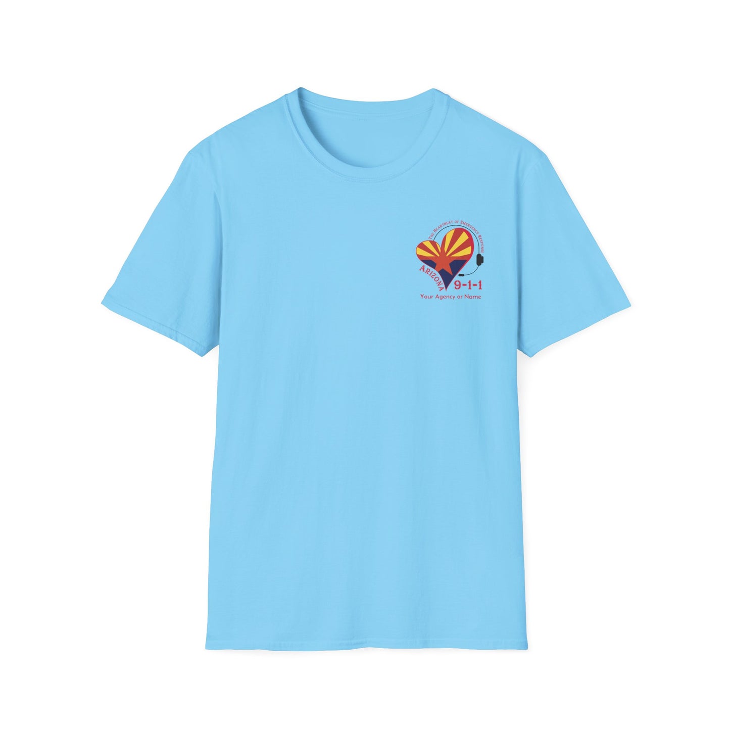 Arizona 911 Heartbeat (Pocket Personalized) Unisex Softstyle T-Shirt