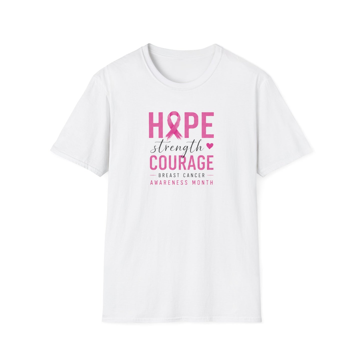Hope Strength Courage  Unisex Softstyle T-Shirt