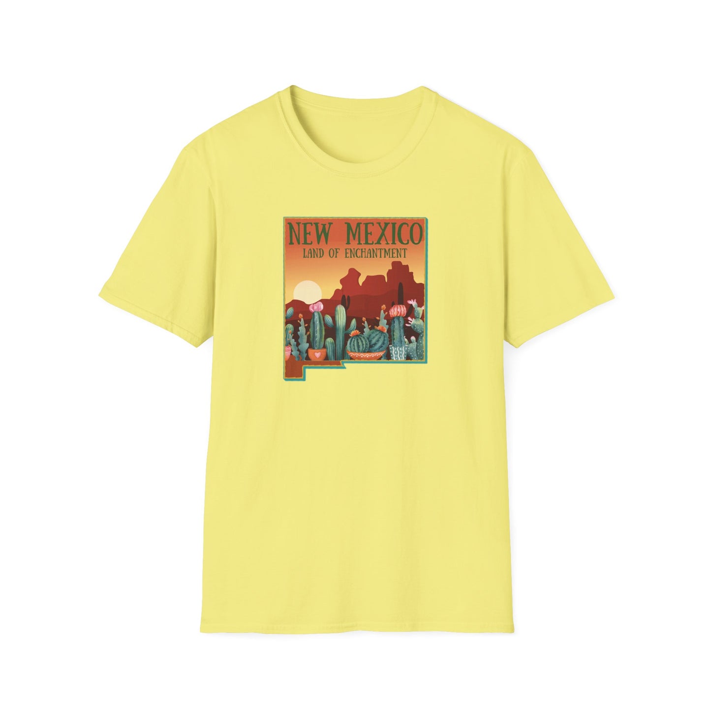 New Mexico: Land of Enchantment - Cacti Unisex Softstyle T-Shirt