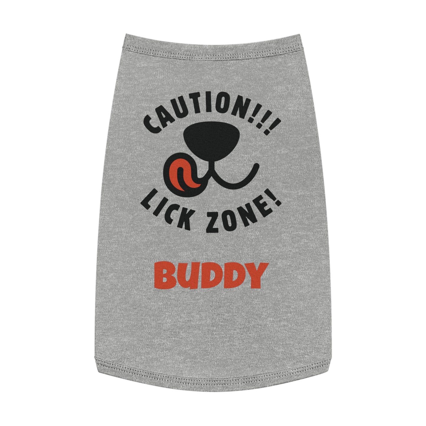 Caution Lick Zone PERSONALIZED Pet Tank Top