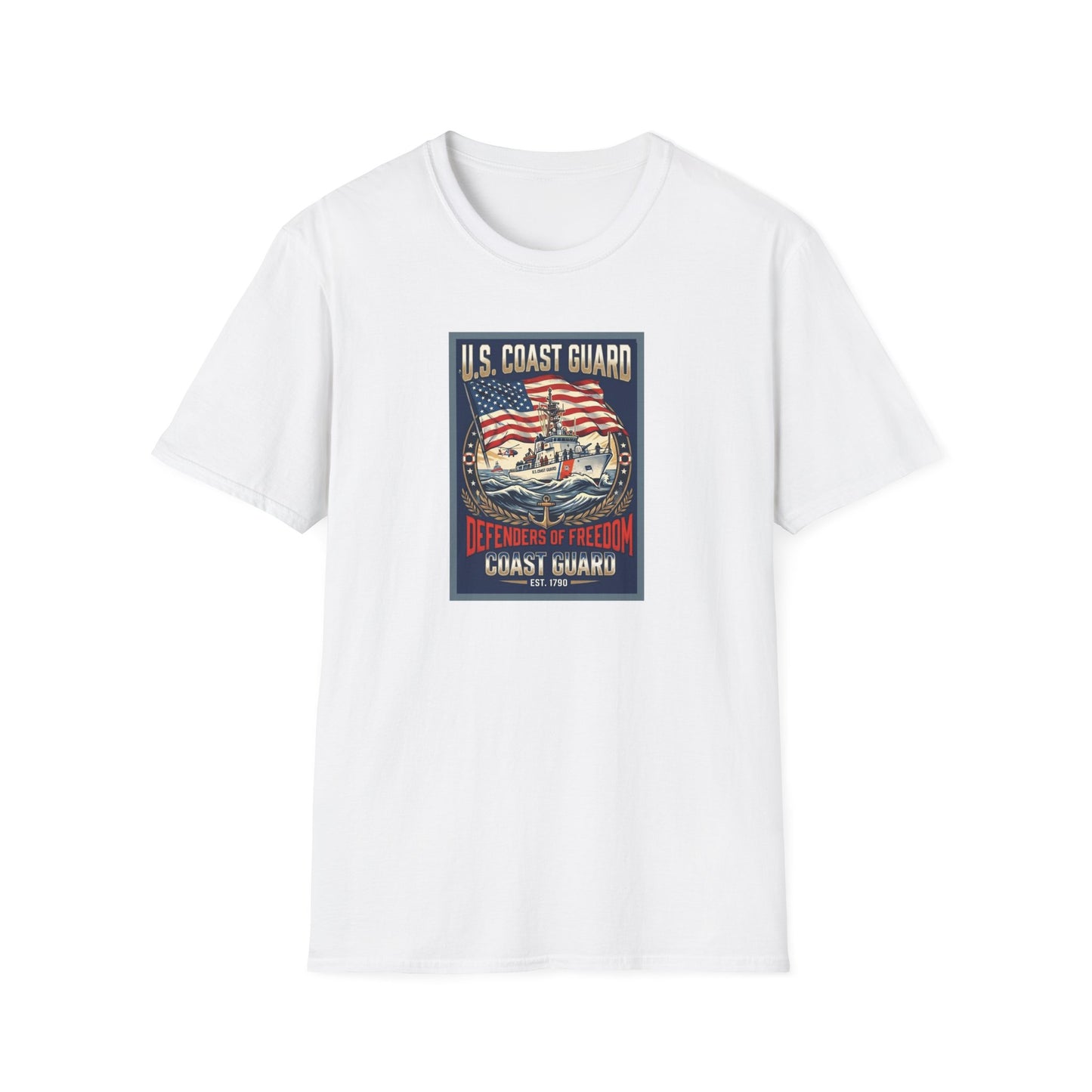 U.S. Coast Guard Defenders of Freedom Unisex Softstyle T-Shirt