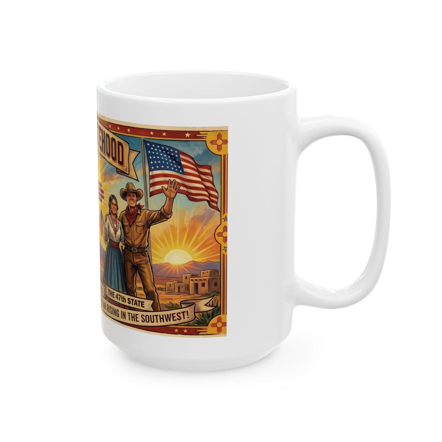 New Mexico Statehood Ceramic Mug (11oz, 15oz)