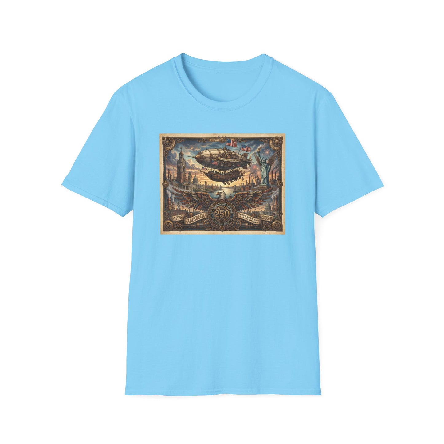 Copy of America 250: Steampunk Unisex Softstyle T-Shirt
