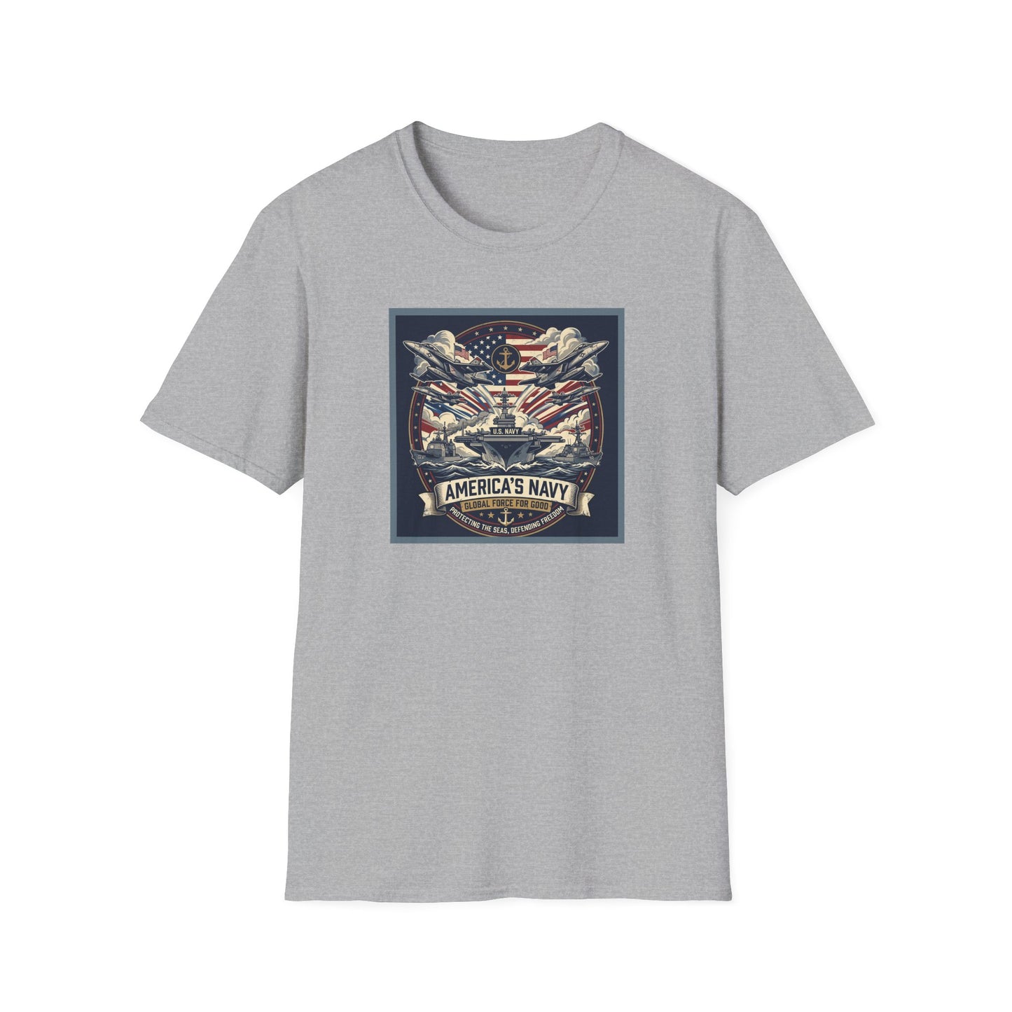 America's Navy Defending Freedom Unisex Softstyle T-Shirt