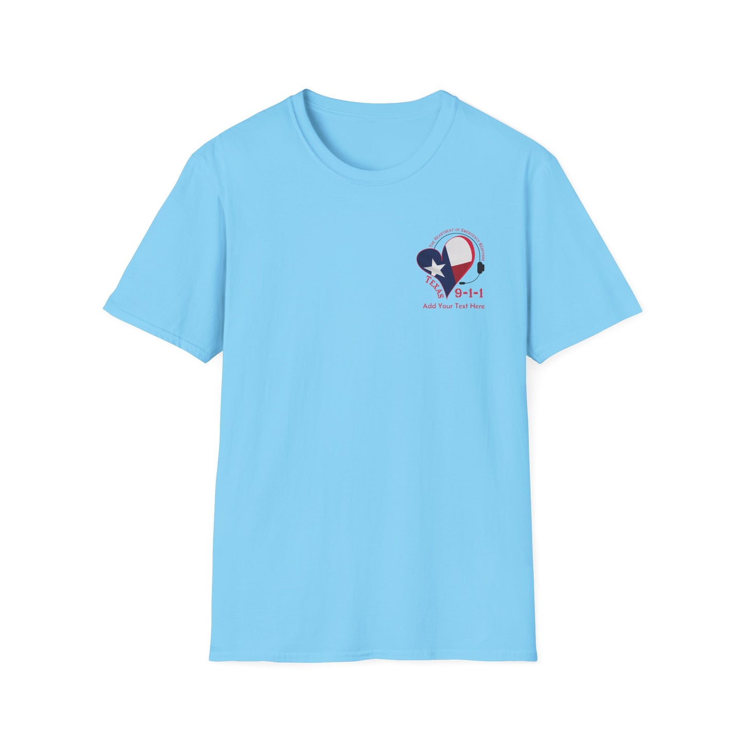 Texas 911 Heartbeat (Pocket) Unisex Softstyle T-Shirt