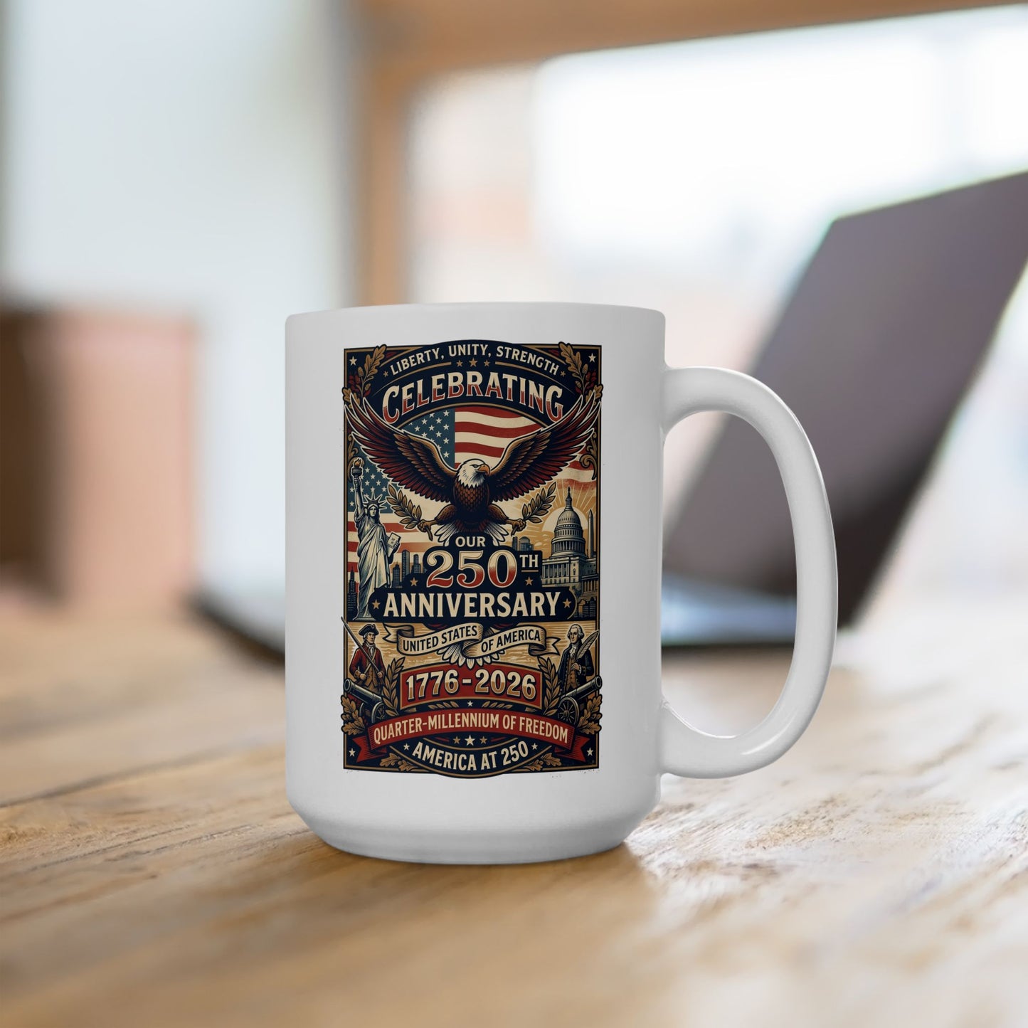America 250: Patriots Ceramic Mug, (11oz, 15oz)