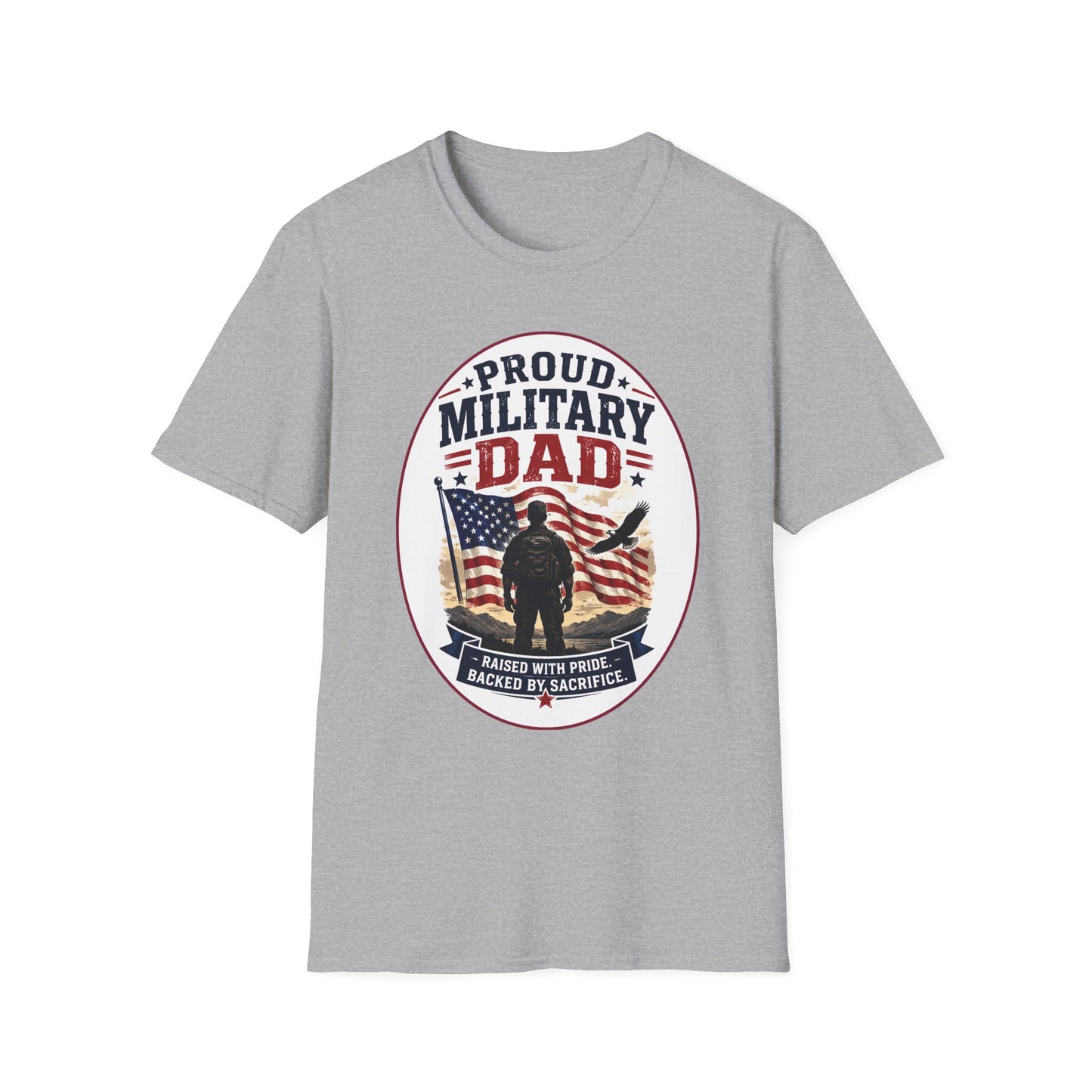 Proud Military Dad Unisex Softstyle T-Shirt