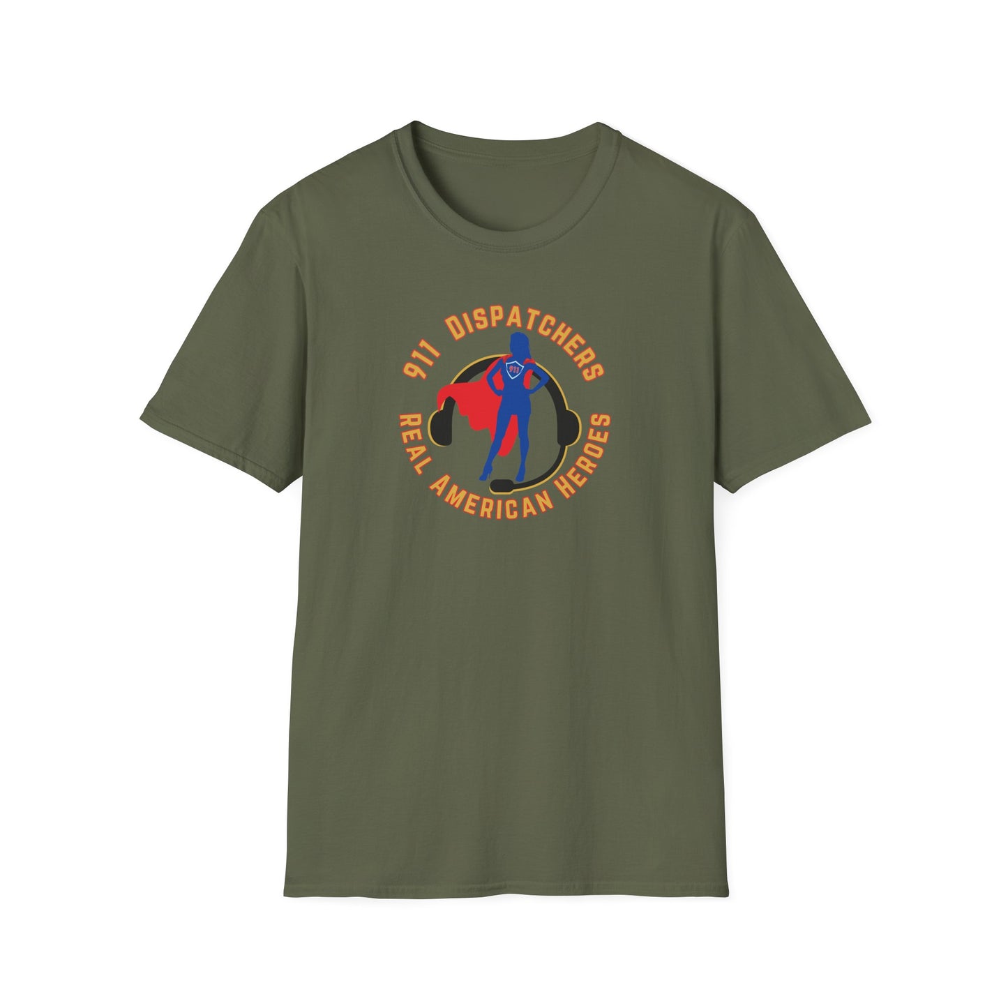 911 Dispatcher Real American Hero - Female Unisex Softstyle T-Shirt