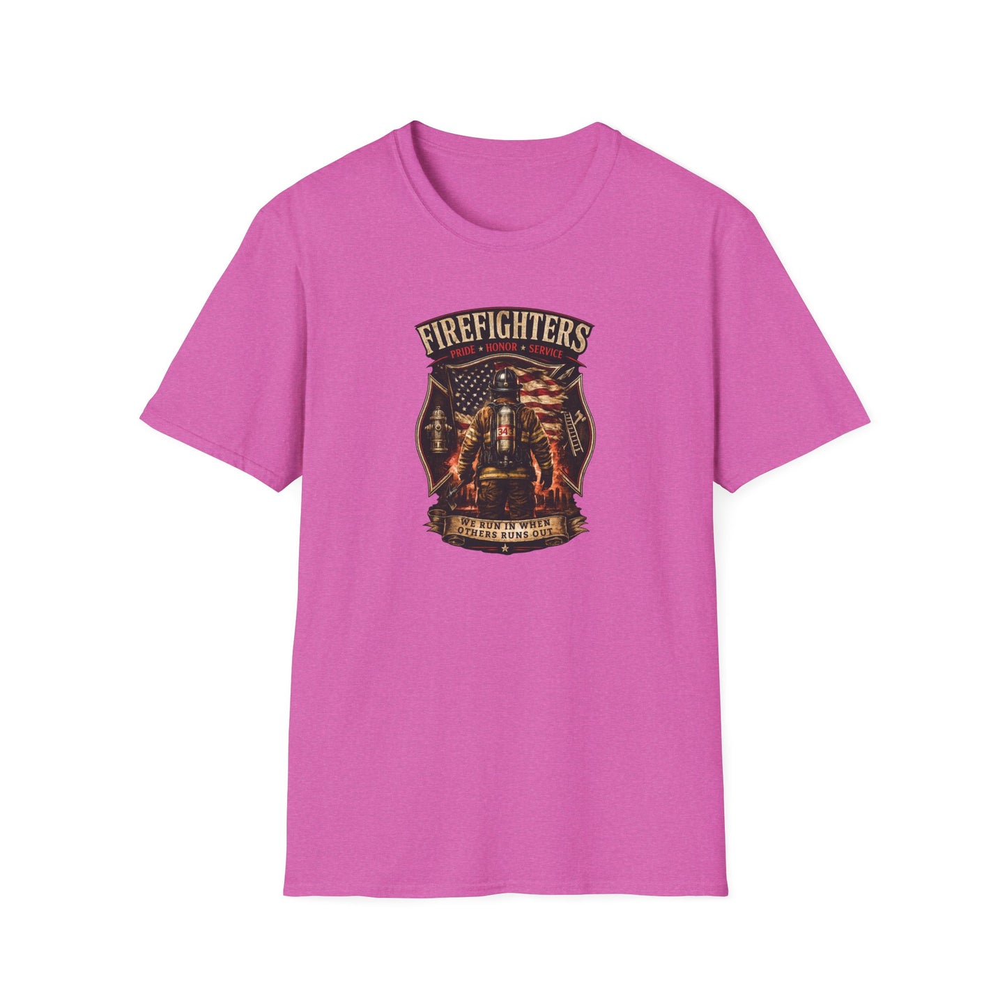 Firefighters: Pride, Honor, Service Unisex Softstyle T-Shirt