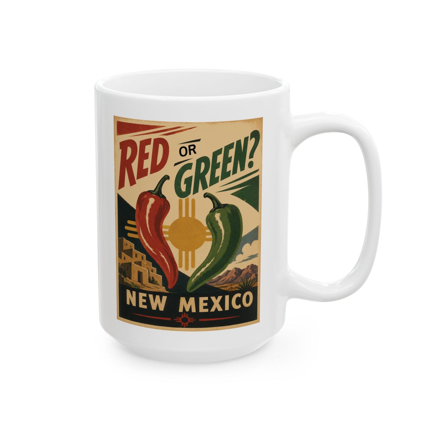 Red or Green? Ceramic Mug, (11oz, 15oz)