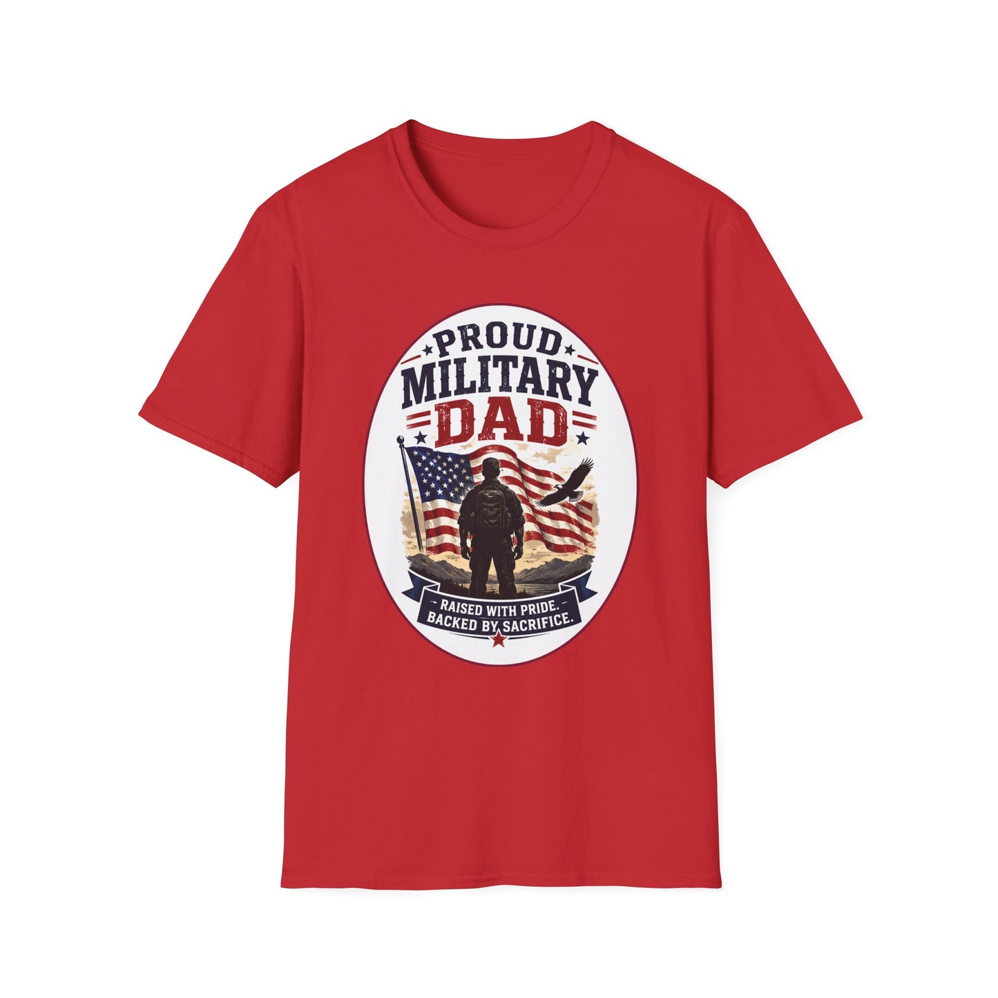 Proud Military Dad Unisex Softstyle T-Shirt