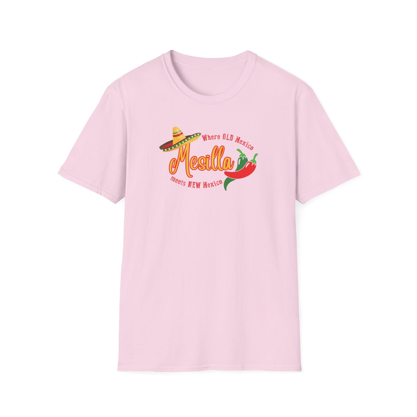 Where Old Mexico Meets New Mexico Unisex Softstyle T-Shirt