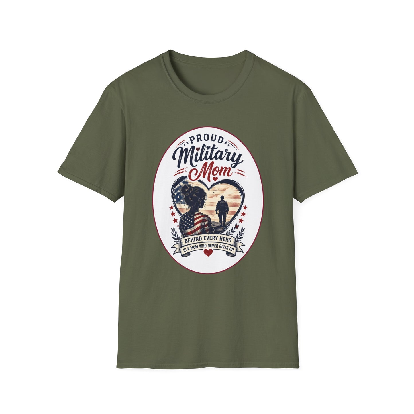 Proud Military Mom Unisex Softstyle T-Shirt