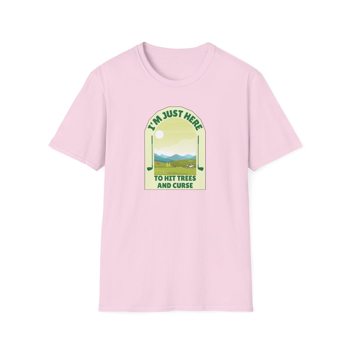 Golf: Hitting Trees & Cursing Unisex Softstyle T-Shirt