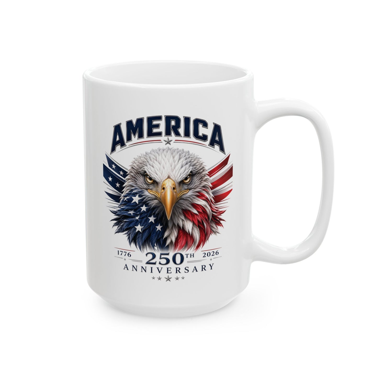 America 250: American Eagle Ceramic Mug, (11oz, 15oz)