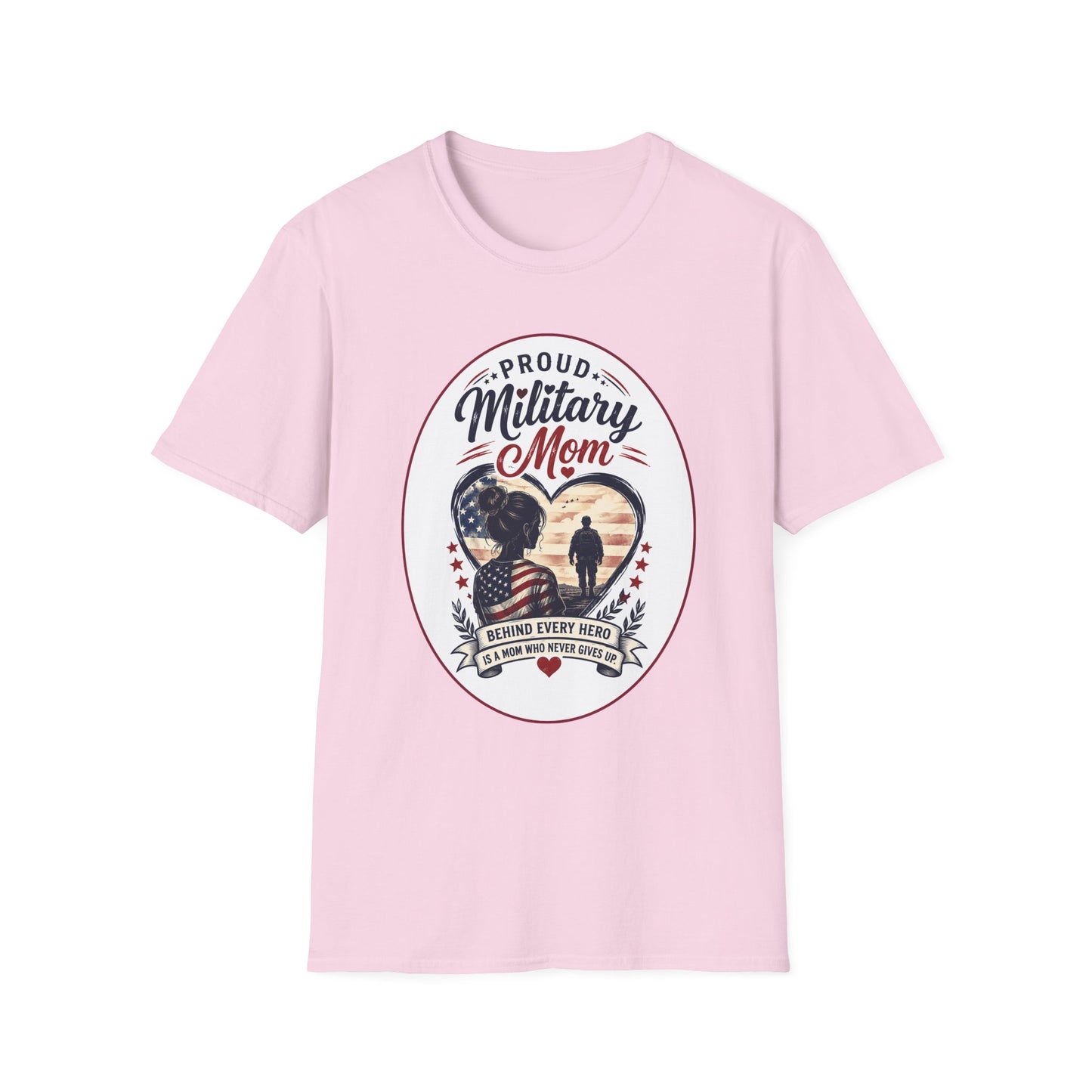 Proud Military Mom Unisex Softstyle T-Shirt
