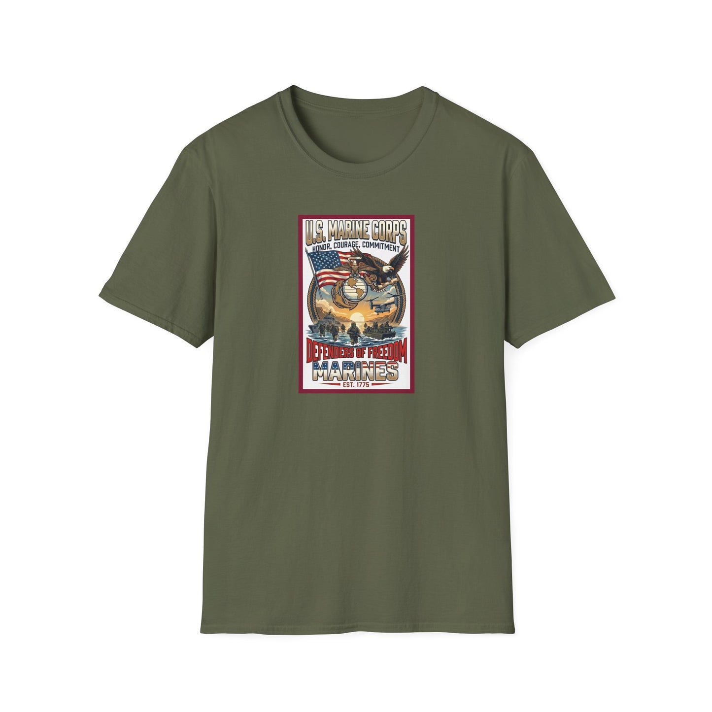 U.S. Marine Corps Honor, Courage, Commitment Unisex Softstyle T-Shirt