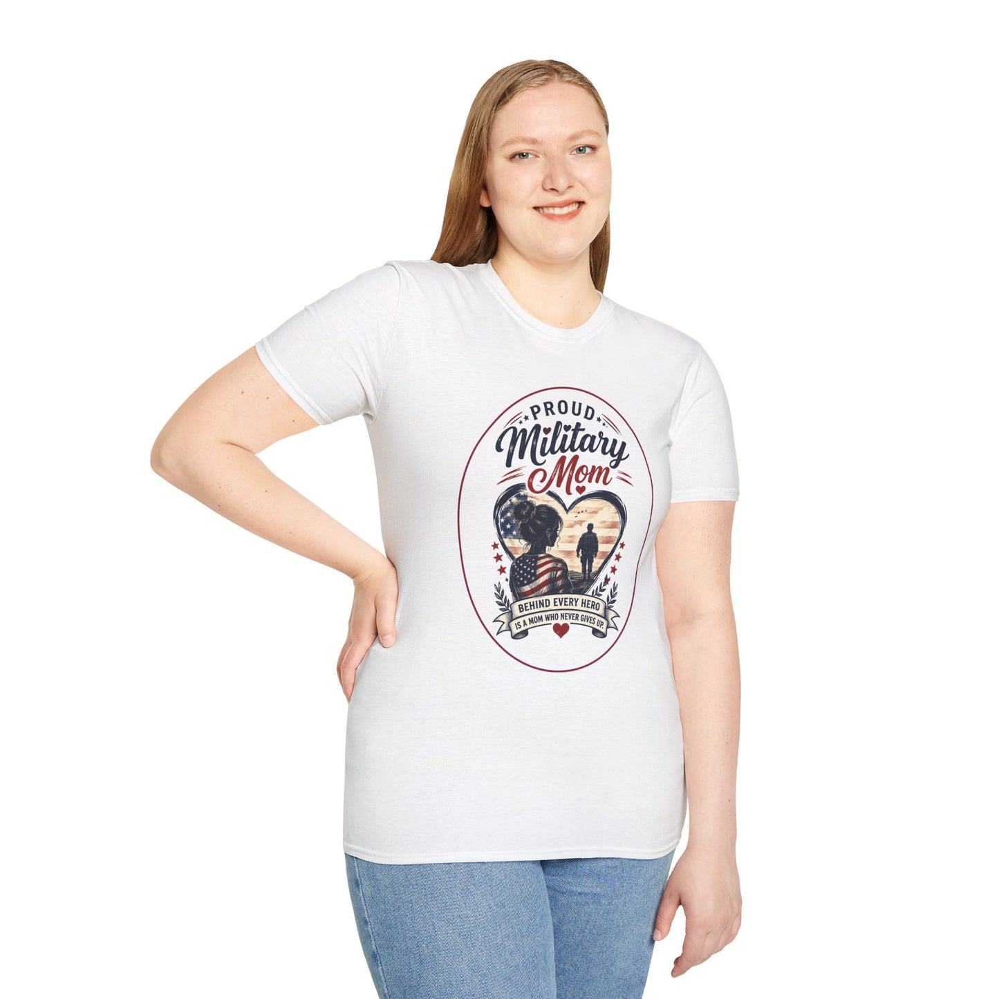 Proud Military Mom Unisex Softstyle T-Shirt